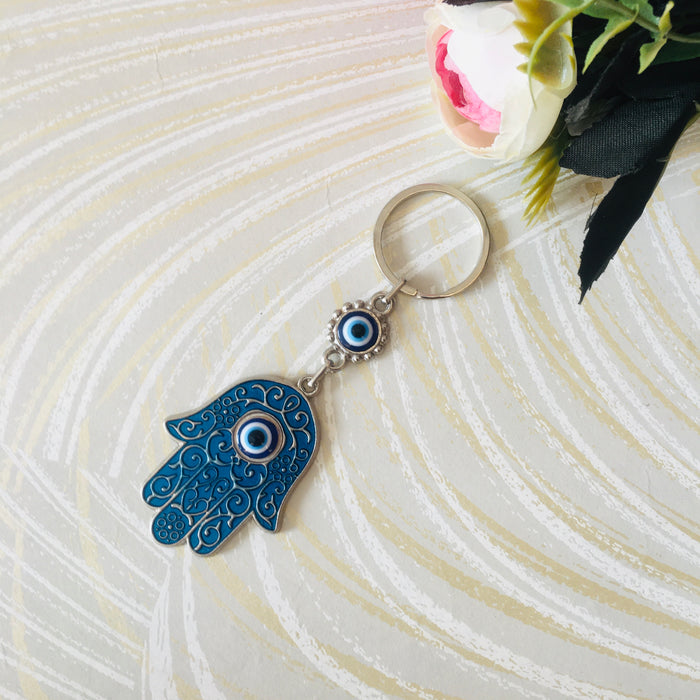 Evil-Eye Hamsa Key Chain