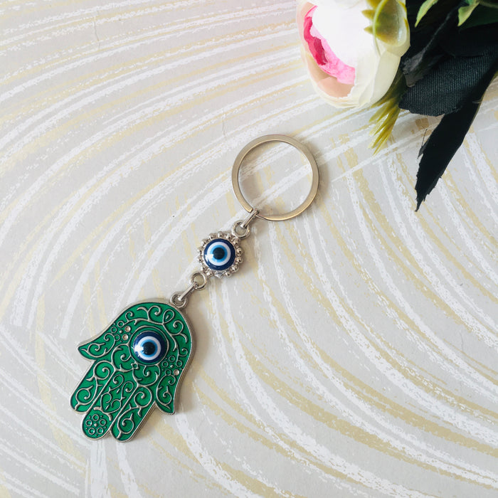 Evil-Eye Hamsa Key Chain