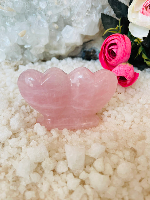 Twin Rose Quartz Heart- Find your Soulmate