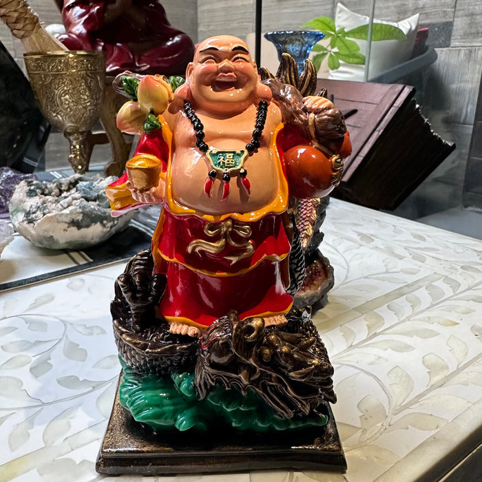 Dragon Laughing Buddha for Wealth Protection & Saving