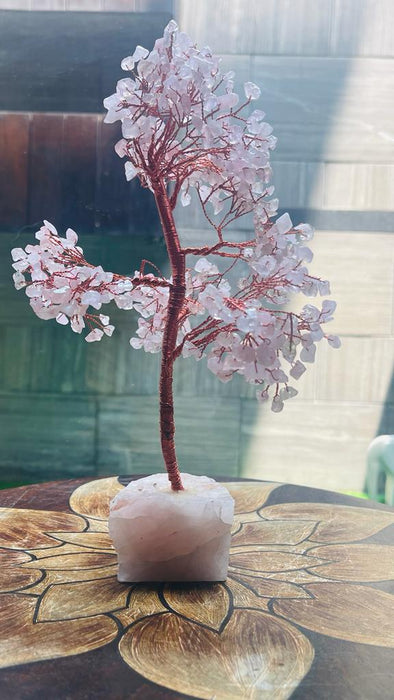 Rose Quartz Crystal Tree ( Crystal Base )