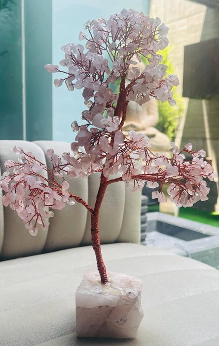 Rose Quartz Crystal Tree ( Crystal Base )