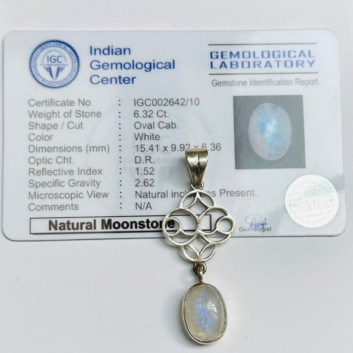 Emotional Cleanser Moonstone Silver Pendant