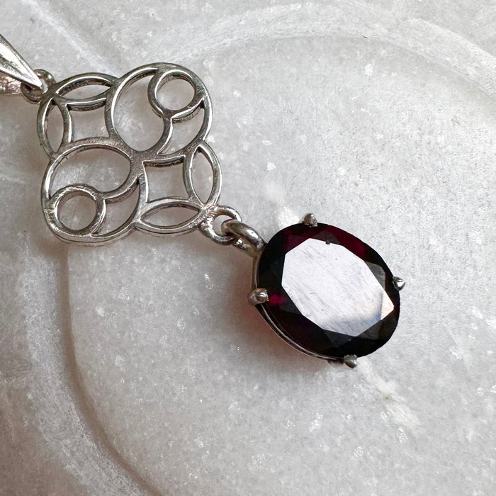 Master Manifestor Garnet Silver Pendant