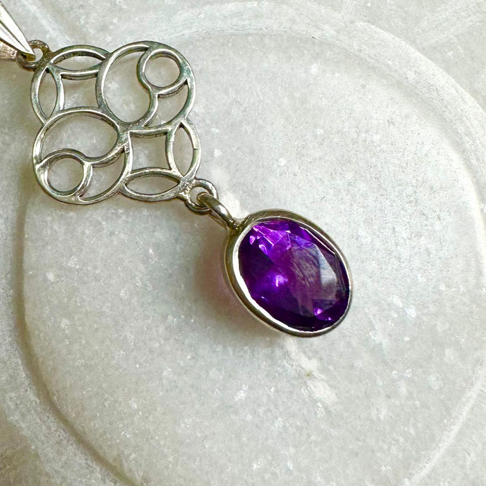 Awakening Amethyst Silver Pendant