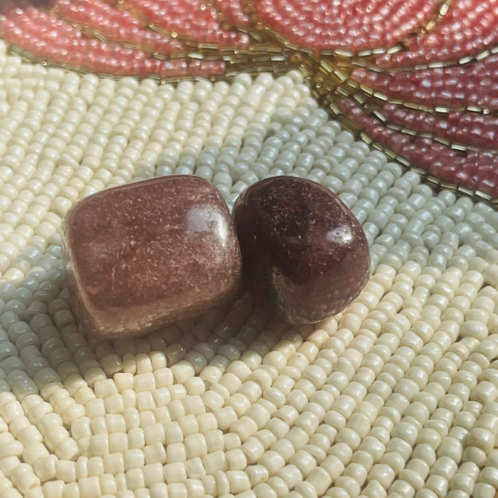 Spirit realm Strawberry Quartz Tumbles