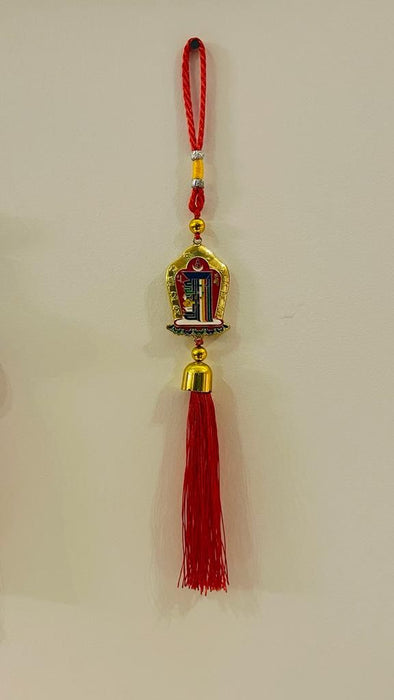 Tashi Tagye Metal Talisman - Red